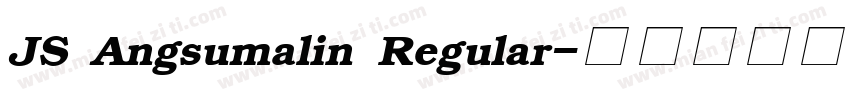 JS Angsumalin Regular字体转换